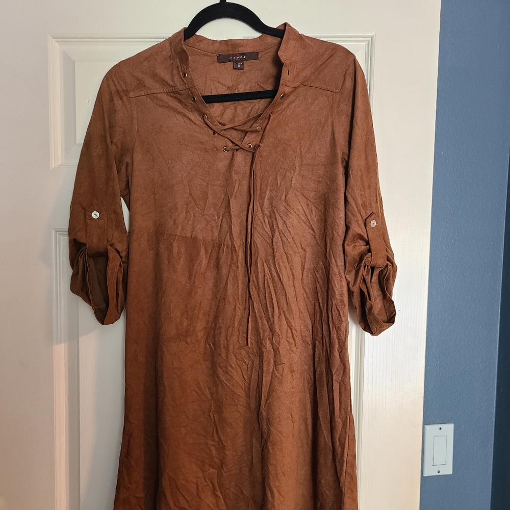 Fall Suede Dress - Picture 2 of 3